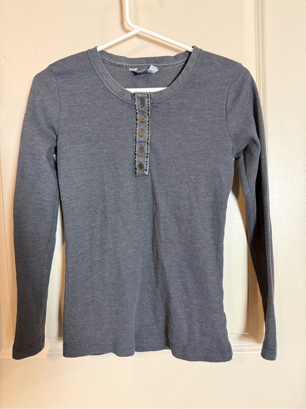 Eddie Bauer Women’s Classic Long Sleeve Henley Top - Slate Gray